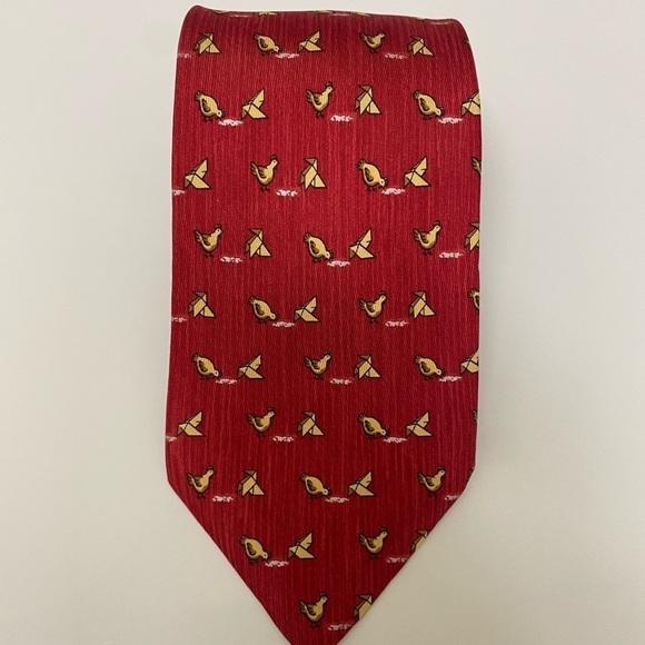 Hermès Tie 7851 Whimsical Chicken 100% Silk - Picture 3 of 7